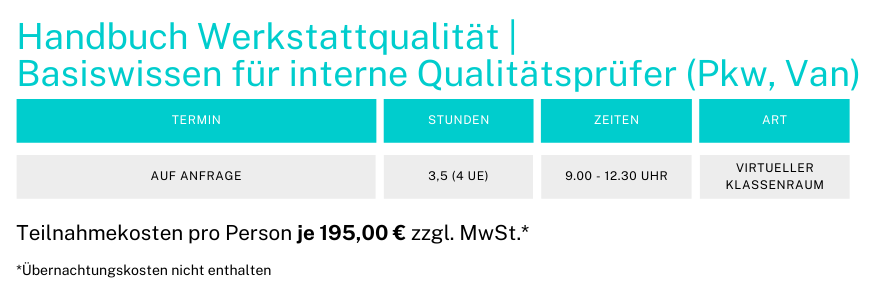 Qualitätsprüfer Pkw